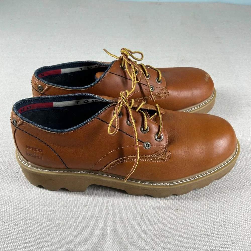 Vintage Tommy Hilfiger Shoes Mens 13 Chunky Oxford Brown Y2K 35012 G-9 CH9